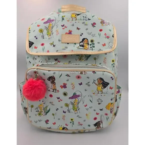Disney Animators Collection Mint Green Princesses Backpack - Picture 2 of 9
